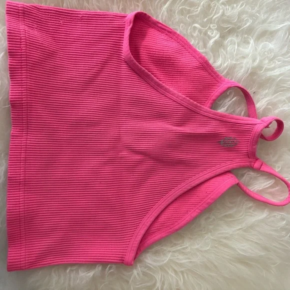 FP Movement Pink Happiness Runs Crop Top in hot pink - Picture 7 of 8